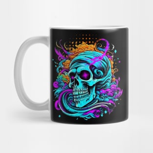 Colorful Smiling Grin Skull Face Mug